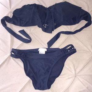 Jessica Simpson Navy blue bikini!